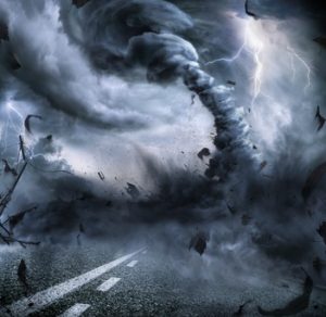 tornado on the road